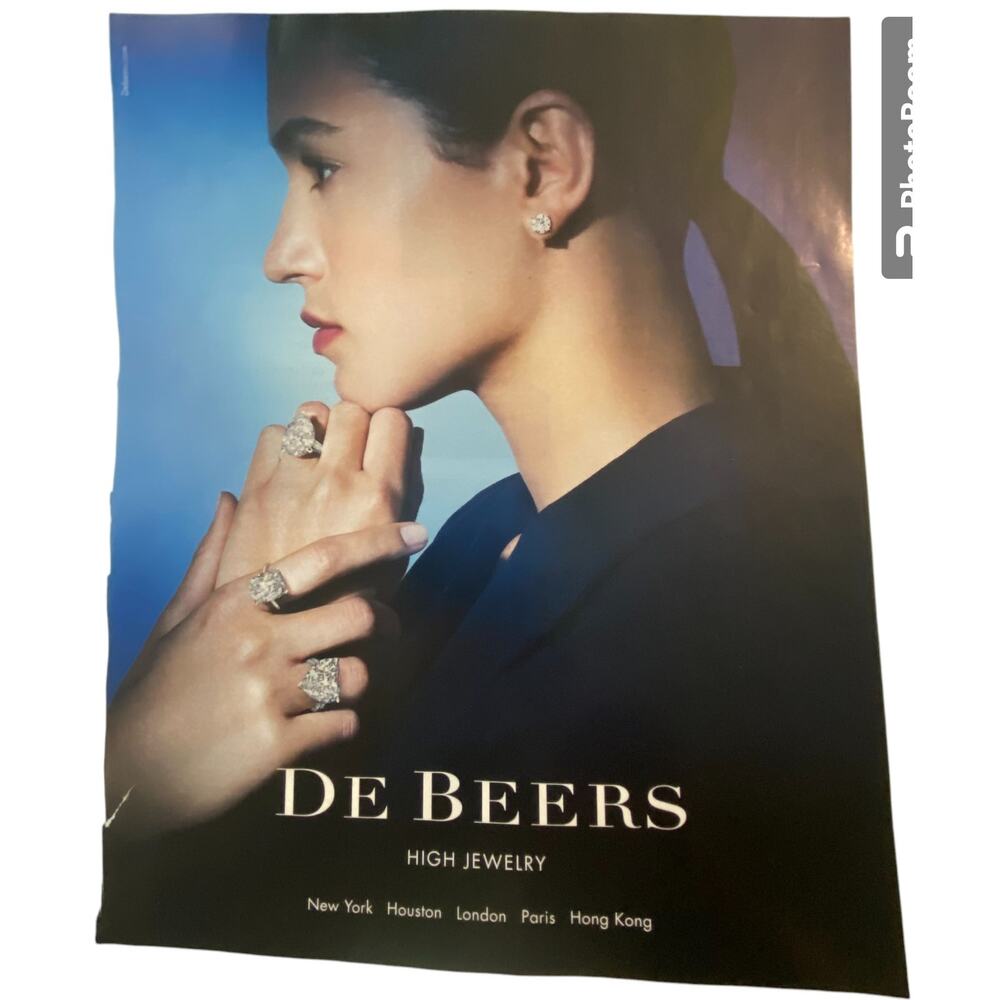 De Beers Print Ad Campaign Spring 2024 8x10 Ready to Frame Original Magazine